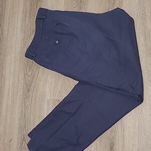 Alan Flusser Navy Blue Men's Cotton Dress Pants Size 34x30